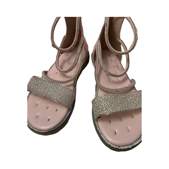 Girls pearls and rhinestones sandals - size 1.5 - Picture 3 of 5